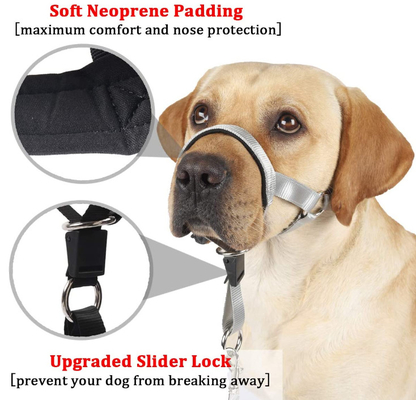 Dog over the nose dog lead Head Collar Halter with Safety Strap