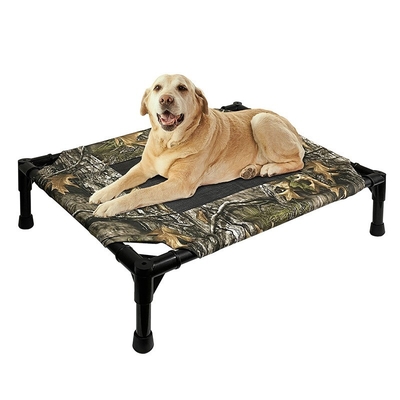 Camouflage Flower Oxford Cloth Outdoor Military Bed High Rise Dog Bed Cat Summer Elevated Rail Dog Kennel