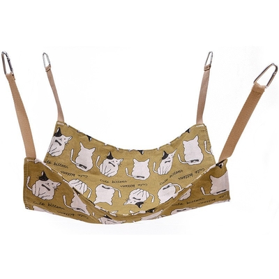 Pet Summer Cotton Linen Cat Hammock Stand Breathable Cage Cat Swing Nest Multicolor Printing Hammock