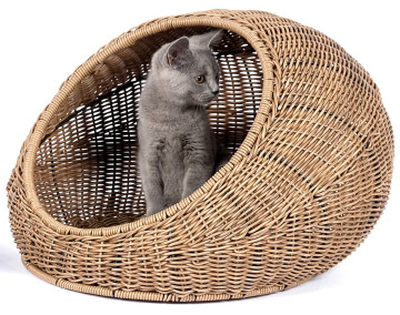 Washable Hanging Cat Bed Wicker For Medium Indoor Cats