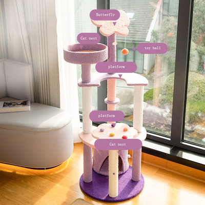 Indoor Cat Climbing Frame Aesthetic Butterfly DIY Cat Tower