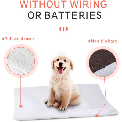 Pet Kennel Mat Self-Heating Cat And Dog Mat Blanket Warm Lambswool Pet Kennel