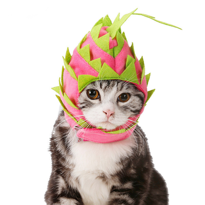 Headset Fire Dragon Fruit Shape Pet Headdress For Christmas