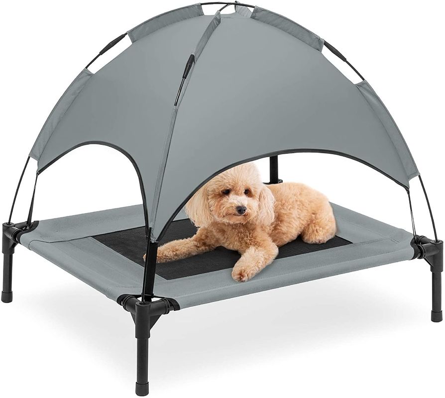 ODM Outdoor Mesh Cooling Raised Dog Bed With Canopy