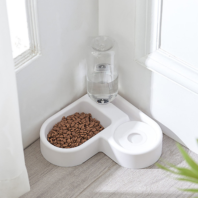 2 In 1 Automatic Water Dispenser Detachable Dog Food And Water Bowl Set